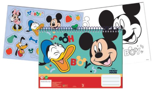 Disney Mickey  Oh Boy Caiet de schițe spirală A/4 cu 40 de foi și autocolante