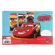   Disney Mașini Roaring Carnet de schițe spirală A/4, 30 file