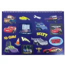Disney Mașini Roaring Caiet de schițe spirală A4, 40 file cu autocolante