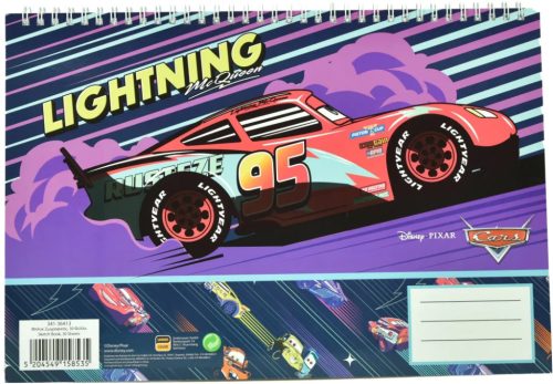 Disney Mașini Lightning Schițator spiralat A/4, 30 de coli