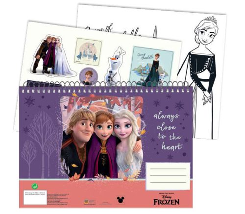 Disney Regatul de gheață Heart Caiet de schițe A/4 spirală cu 40 de pagini și autocolante