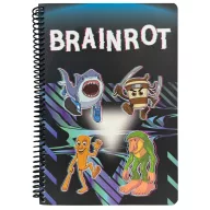 Brainrot Dark Caiet spirală liniată B/5, 70 file