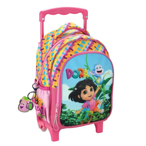 Dóra, a felfedező Jungle rucsac de grădiniță cu roți, geantă 30 cm
