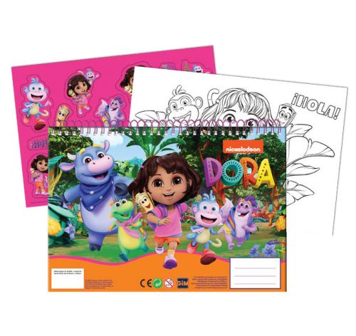 Dora Exploratoarea Jungle Carnet de schițe A/4 Spirală cu 40 pagini cu Autocolant