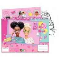   Barbie Happy Thoughts Caiet schițe A/4 cu spirală, 40 pagini și autocolante