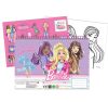 Barbie Paints Caiet schițe A/4 cu spirală, 40 pagini și autocolante