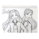 Barbie Paints Caiet schițe A/4 cu spirală, 40 pagini și autocolante