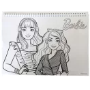 Barbie Paints Caiet schițe A/4 cu spirală, 40 pagini și autocolante