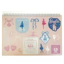 Barbie Ballerina Carnet de schițe spirală A/4 cu 40 de foi și autocolante