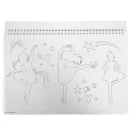 Barbie Ballerina Carnet de schițe spirală A/4 cu 40 de foi și autocolante