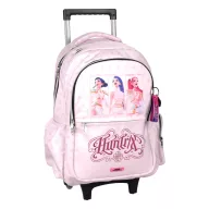  Fetele Kpop la vânătoare de demoni Pink ghiozdan școlar cu roți, geantă 46 cm