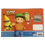   Stumble Guys Race Carnet spiral A/4 pentru schițe, 40 de pagini, cu autocolante