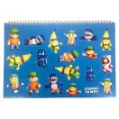 Stumble Guys Race Carnet spiral A/4 pentru schițe, 40 de pagini, cu autocolante