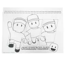 Stumble Guys Race Carnet spiral A/4 pentru schițe, 40 de pagini, cu autocolante