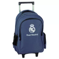 Real Madrid Blue rucsac școlar pe roți, geantă de 46 cm