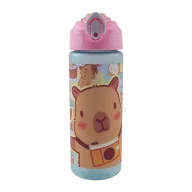 Capibara Chill sticlă de plastic mată cu pai 600 ml