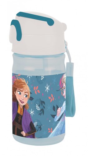 Disney Regatul de gheață plastic sticlă de apă cu agățătoare 350 ml