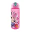 Disney Minnie Kindness sticlă mată din plastic cu pai 600 ml
