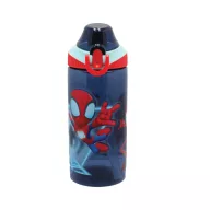   Omul Păianjen Spidey Web sticlă din plastic cu pai și cârlig 450 ml