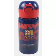 FC Barcelona Barca sticlă de aluminiu cu pai 500 ml