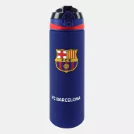FC Barcelona Barca sticlă mată din plastic cu pai 700 ml