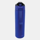 Real Madrid Blue sticlă mată din plastic cu pai 700 ml