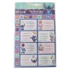 Disney Lilo și Stitch Aliens etichetă pentru caiet cu autocolante, 16 buc