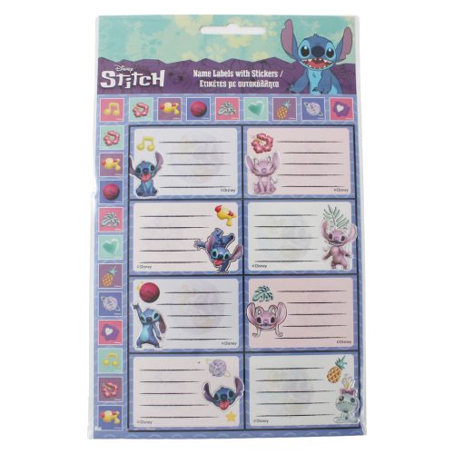 Disney Lilo și Stitch Aliens etichetă pentru caiet cu autocolante, 16 buc