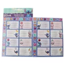 Disney Lilo și Stitch Aliens etichetă pentru caiet cu autocolante, 16 buc