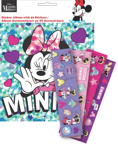 Disney Minnie album autocolant cu 50 de autocolante