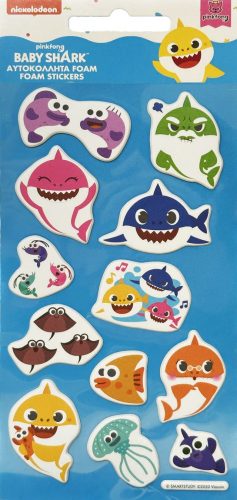 Baby Shark sticker din spumă pufos set