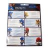 Sonic Ariciul Hype Man set de etichete pentru caiet, 16 buc