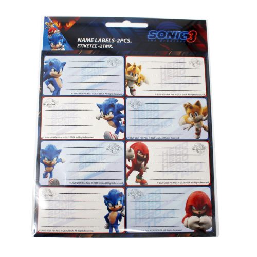 Sonic Ariciul Hype Man set de etichete pentru caiet, 16 buc