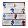 Sonic Ariciul Hype Man set de etichete pentru caiet, 16 buc