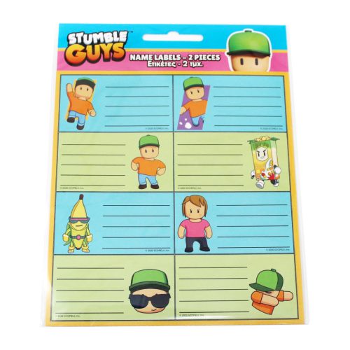 Stumble Guys Race etichete pentru caiet, 16 buc
