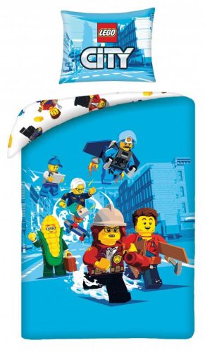 Lego City Lenjerie de pat 140×200cm, 70×90 cm.