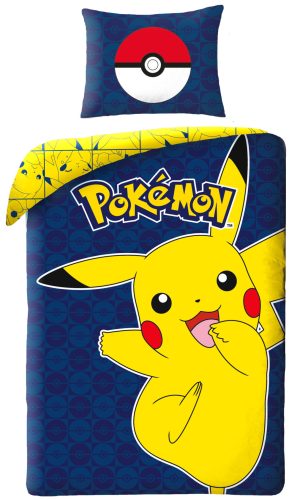 Pokémon Joyful Pikachu Lenjerie de pat 140×200cm, 70×90 cm