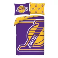   Los Angeles Lakers Logo set de lenjerie de pat 140×200cm, 70×90 cm microfibră