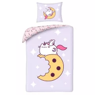 Pusheen Moon Husă de pat 140×200cm, 70×90 cm microfibră