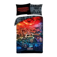   Stranger Things Hawkins lenjerie de pat 140×200cm, 70x90 cm microfibră