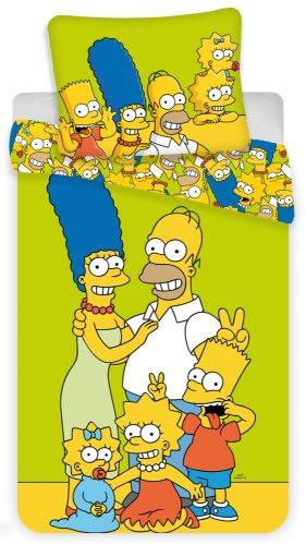 The Simpsons Green Lenjerie de pat 140×200 cm, 70×90 cm