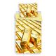 Colorat Gold Set de așternuturi Bară de Aur 140×200cm, 70x90 cm Microfibră
