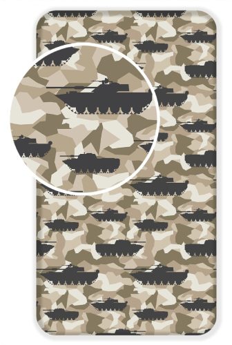 Tanc Camouflage cearșaf cu elastic 90x200 cm