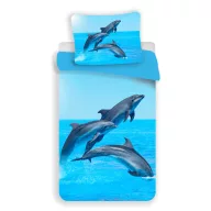   Delfin Trio Set de lenjerie de pat 140×200cm, 70x90 cm microfibră