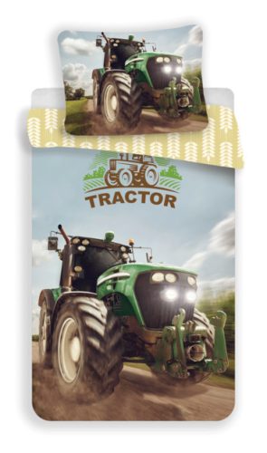 Tractor Green Lenjerie de pat 140×200 cm, 70×90 cm