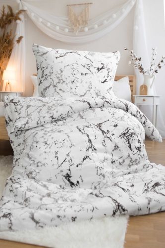 White marble, Set de lenjerie de pat 140×200 cm, 70x90 cm Microfibre