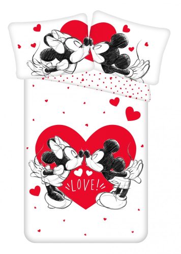 Disney Mickey , Minnie Love Lenjerie de pat 140×200cm, 70×90 cm