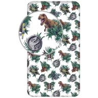 Jurassic World Dino Kingdom cearșaf cu elastic 90x200 cm