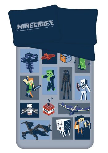 Minecraft Emblematic Lenjerie de pat 140×200cm, 70×90 cm microfibre