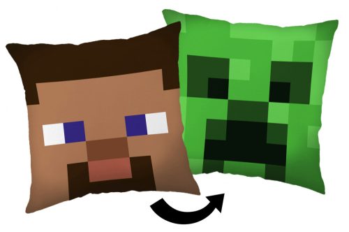 Minecraft Steve Creeper pernă Minecraft, pernă decorativă 40x40 cm